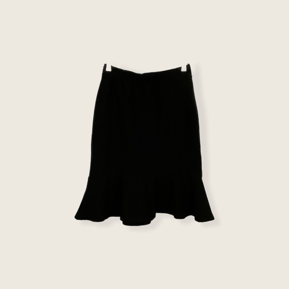 Mandy Evans Black Waffle Knit Crepe Peplum Skirt - Picture 3 of 9